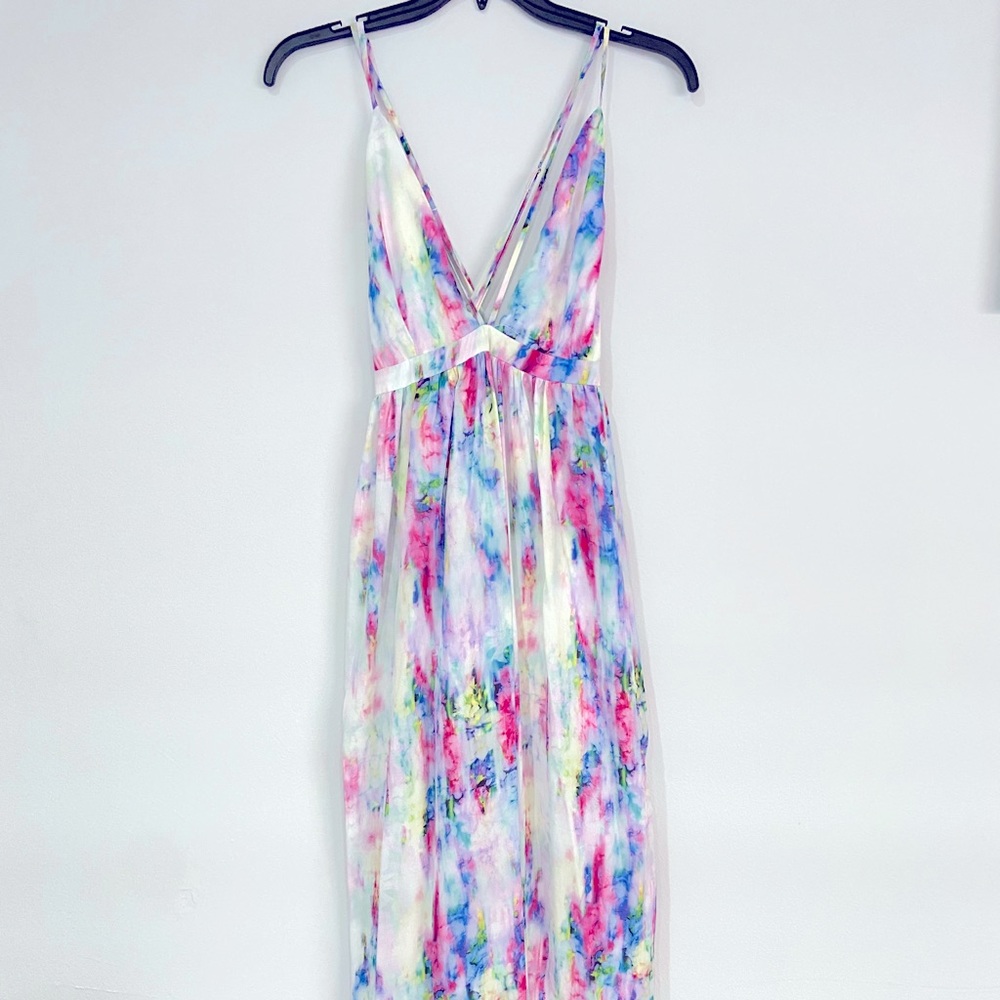Tye dye multi color maxi dress